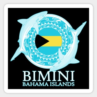 Caribbean Reef Sharks Bimini Bahamas Flag Magnet